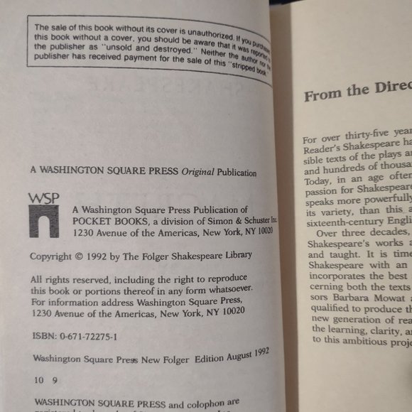 Macbeth by William Shakespeare The New Folger Library Paperback 1992 - Picture 4 of 6